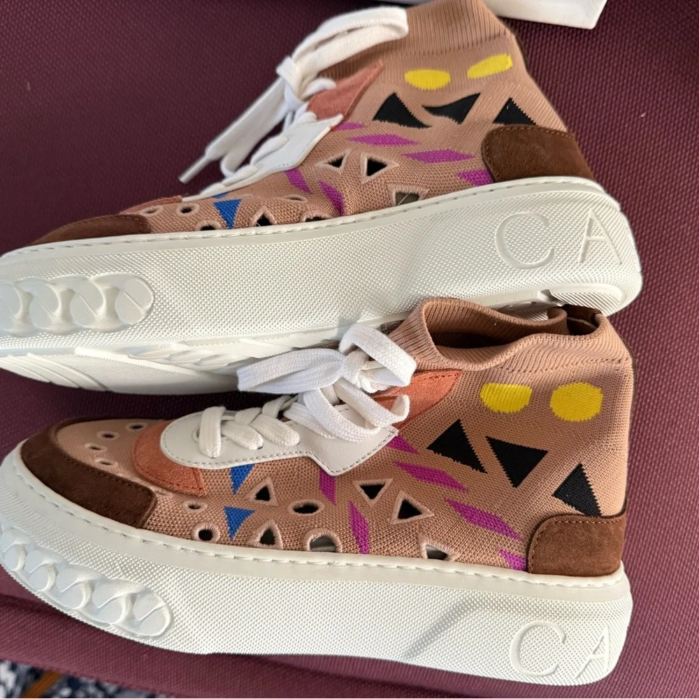 Casadei Colorful High-Top Sneakers EU35 - Picture 6 of 8